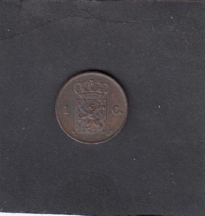 Beschrijving: 1 Cent WILLEM III  